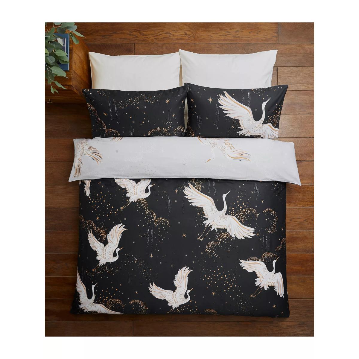 Sara Miller Flying Cranes Reversible Duvet Cover Set – image 3