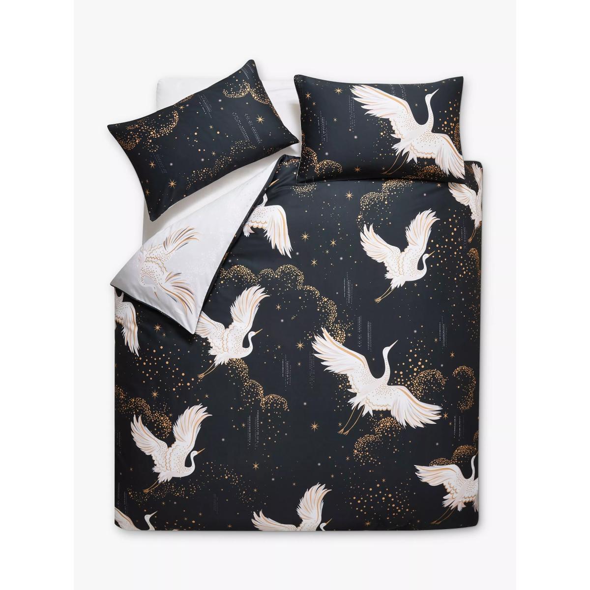 Sara Miller Flying Cranes Reversible Duvet Cover Set – image 6