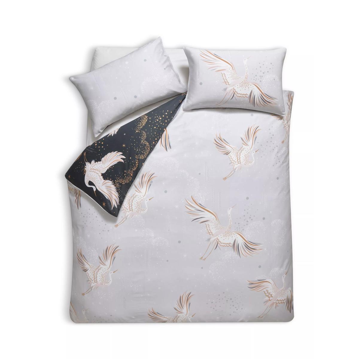 Sara Miller Flying Cranes Reversible Duvet Cover Set – image 7