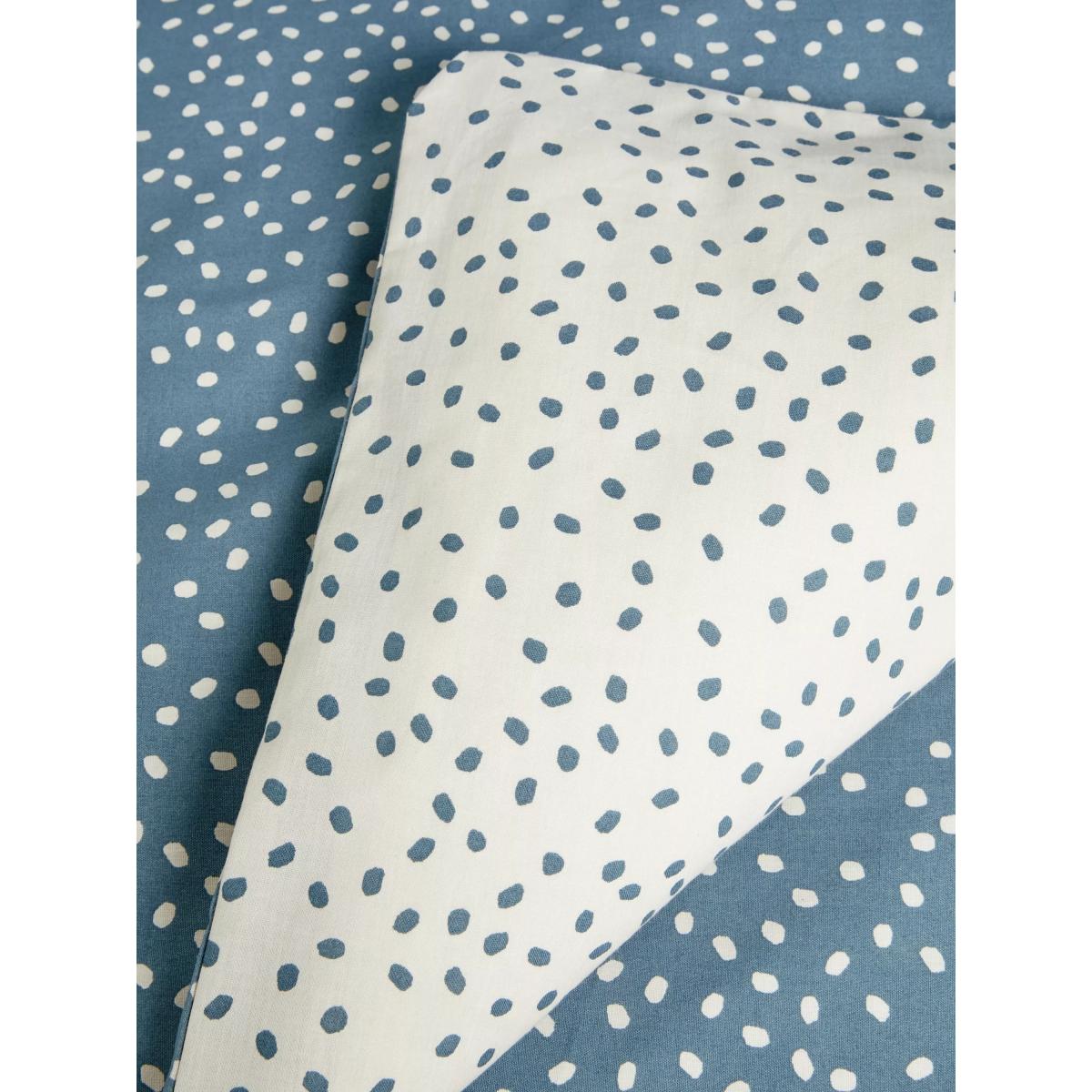 John Lewis ANYDAY Spots Reversible Duvet Cover Set, Blue/Stone – image 2