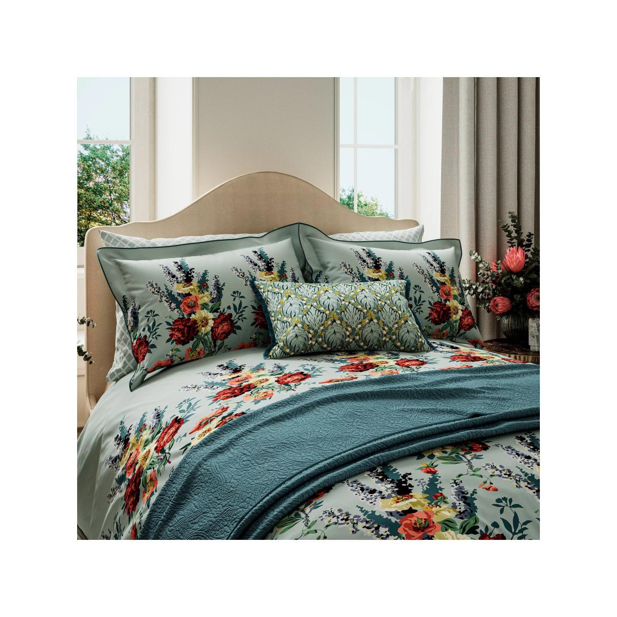 V&A Botanical Harmony Duvet Cover Set, Blue Teal – image 2