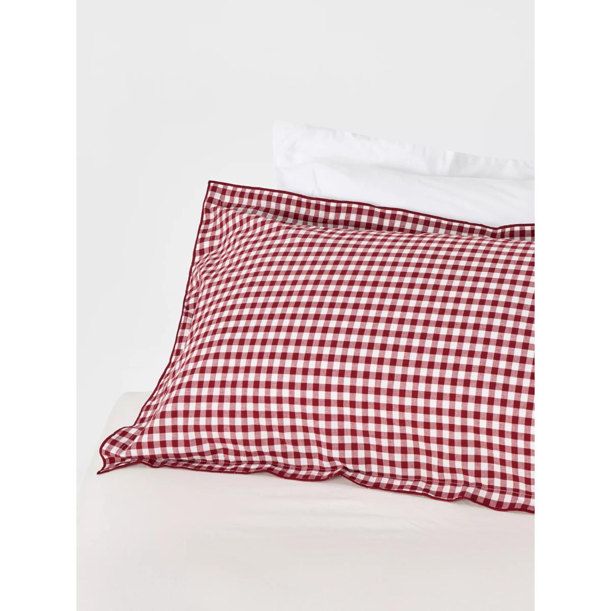 John Lewis Gingham Duvet Cover Set, Red Berry – image 2