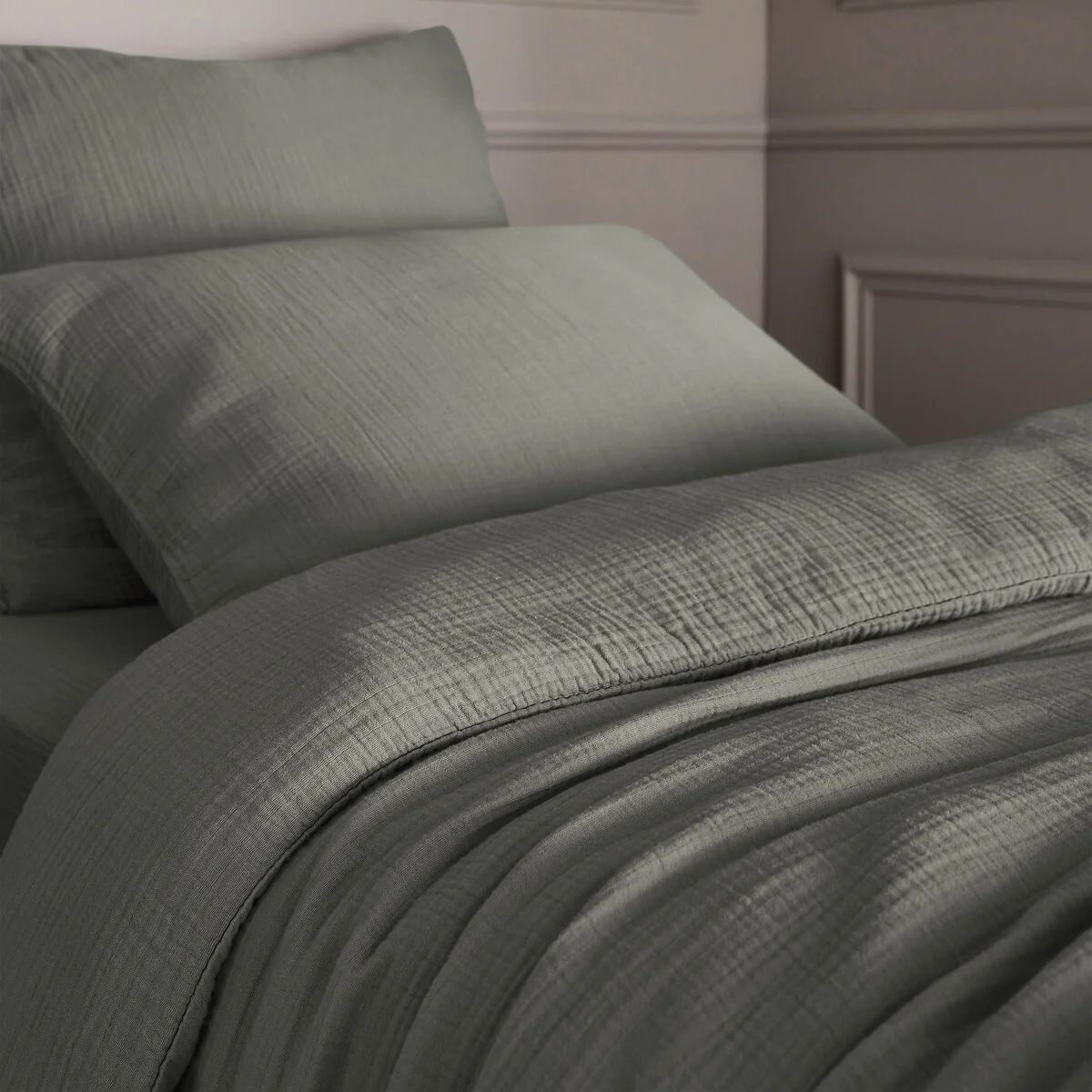 Yafa Organic Cotton Muslin 200 Thread Count Duvet Cover – image 2