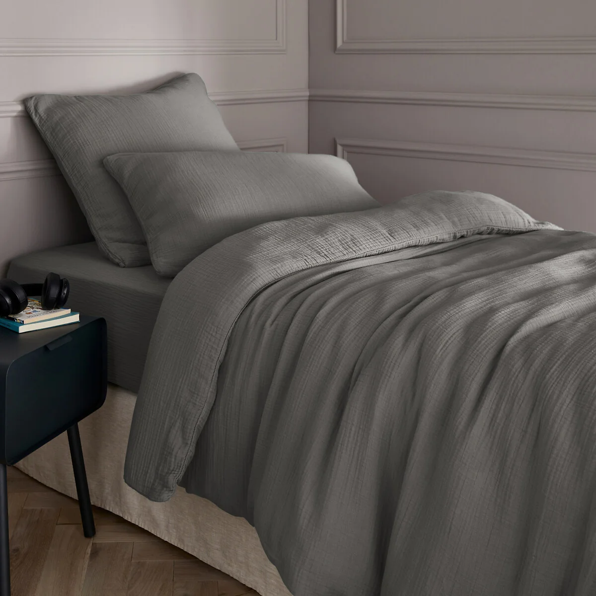 Yafa Organic Cotton Muslin 200 Thread Count Duvet Cover – image 1