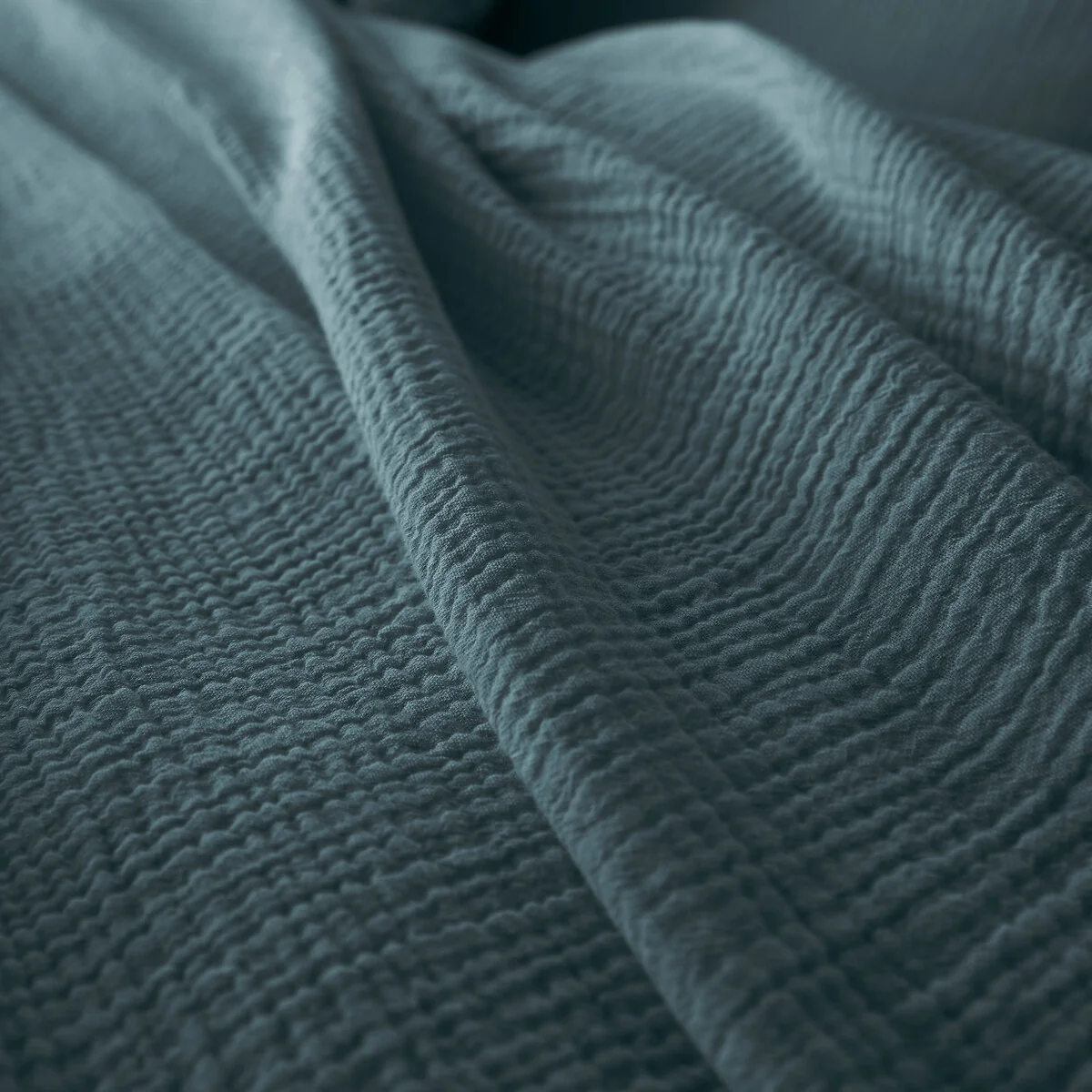 Kumla Plain 100% Cotton Muslin Duvet Cover – image 4