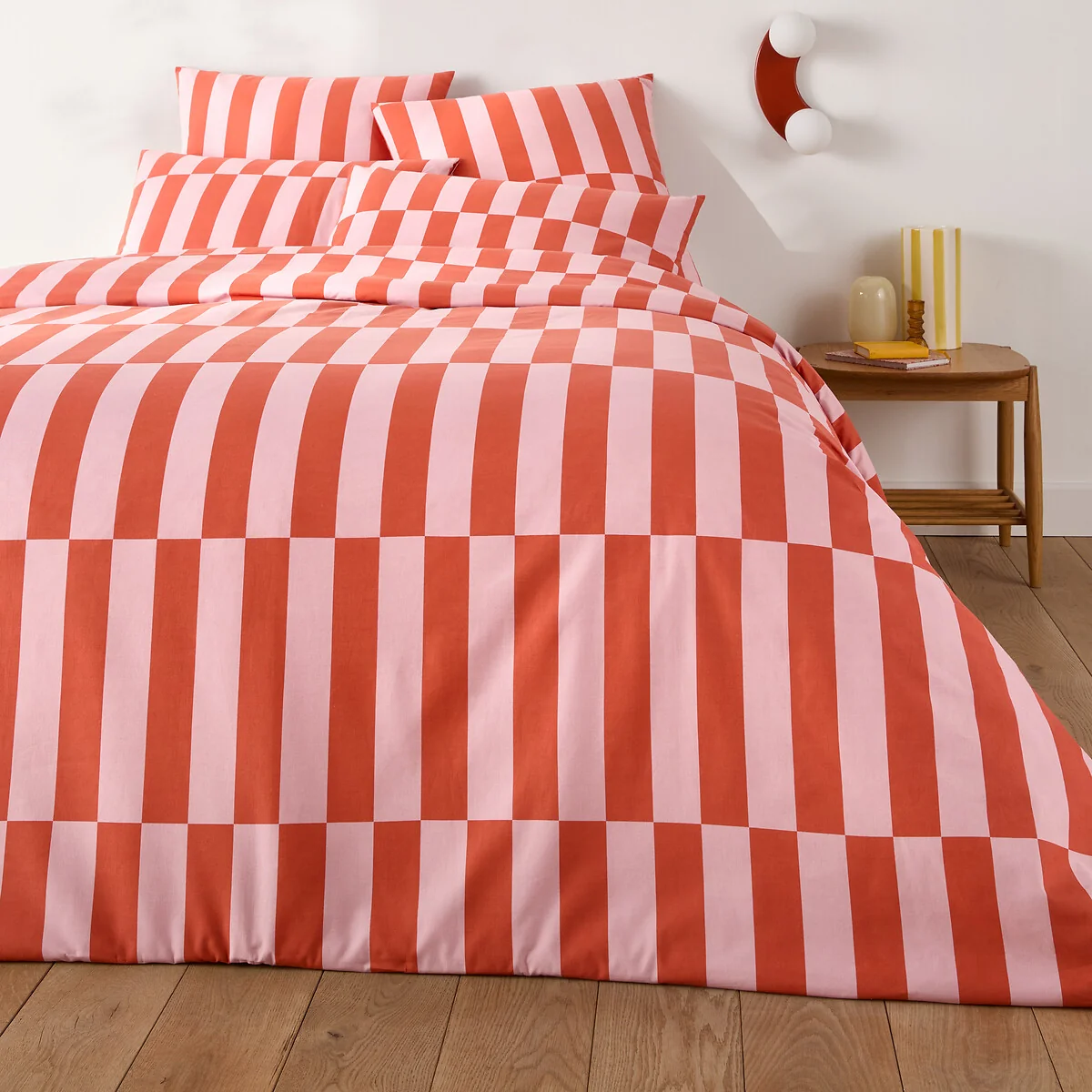 Tabaka Red 50% Recycled Cotton Duvet Cover – image 3