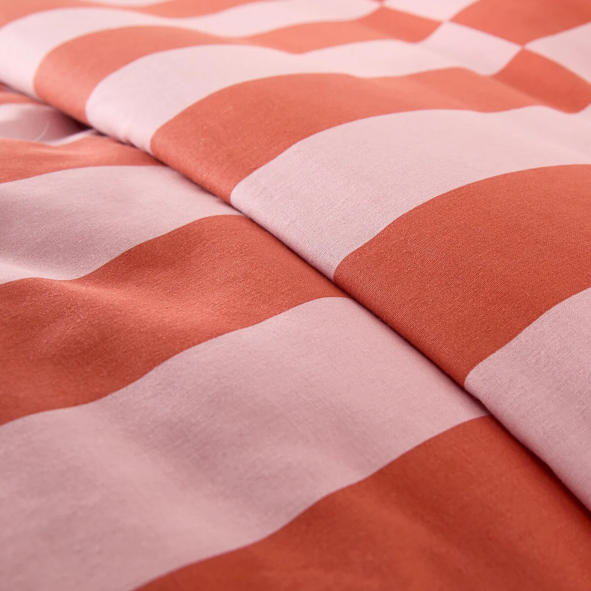 Tabaka Red 50% Recycled Cotton Duvet Cover – image 5