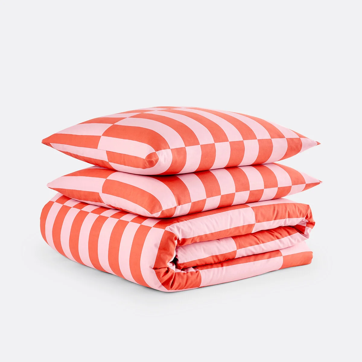 Tabaka Red 50% Recycled Cotton Duvet Cover – image 7
