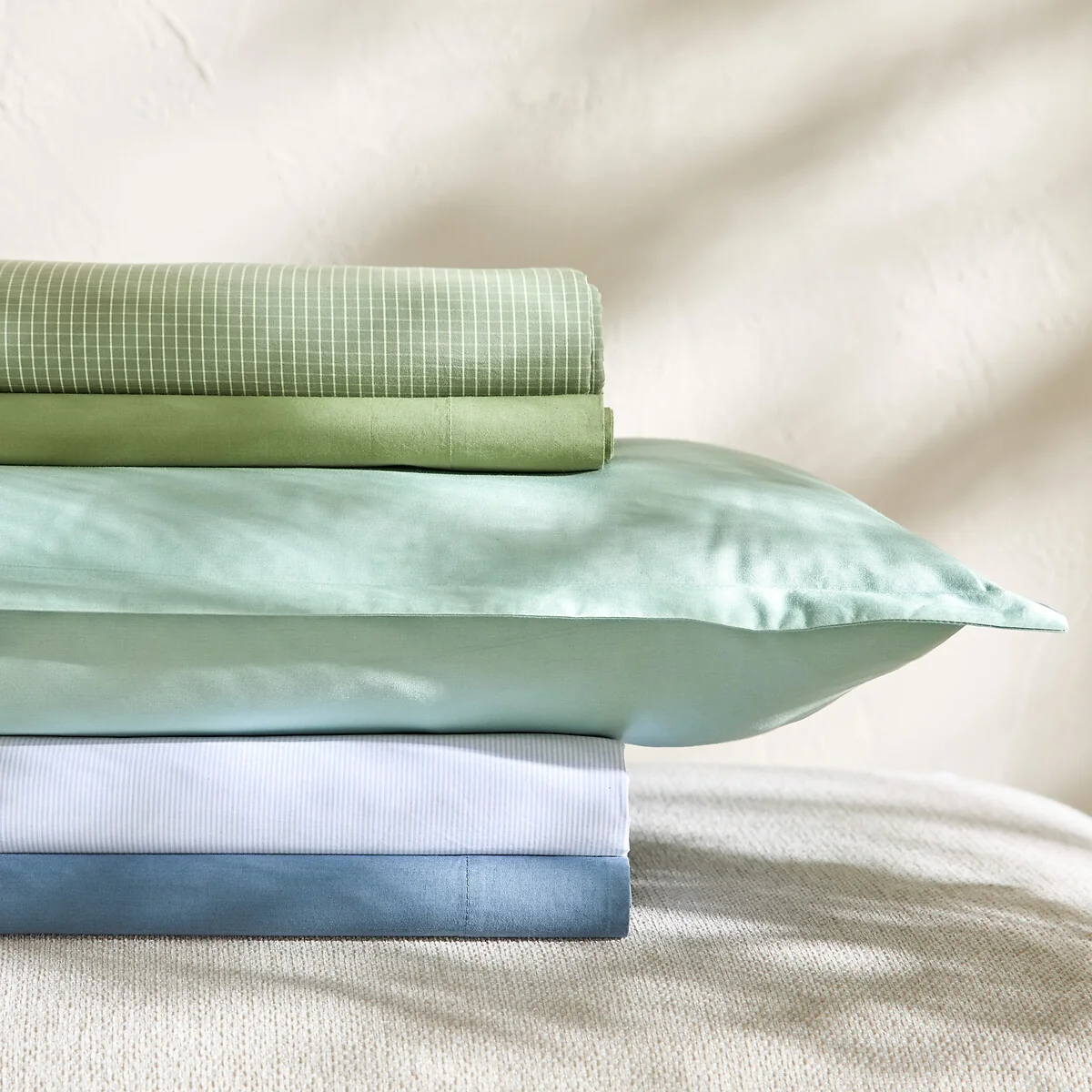 Sabbal Washed Cotton Percale 300 Thread Count Duvet Cover – image 7