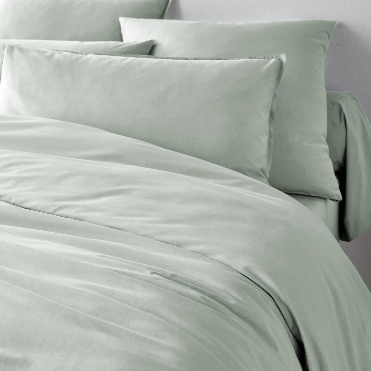 Plain 100% Organic Cotton Percale 200 Thread Count Duvet Cover – image 3