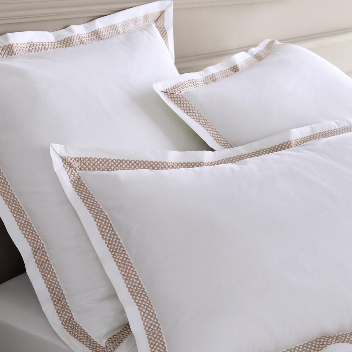 Maella Embroidered 100% Organic Cotton Percale 200 Thread Count Duvet Cover – image 3