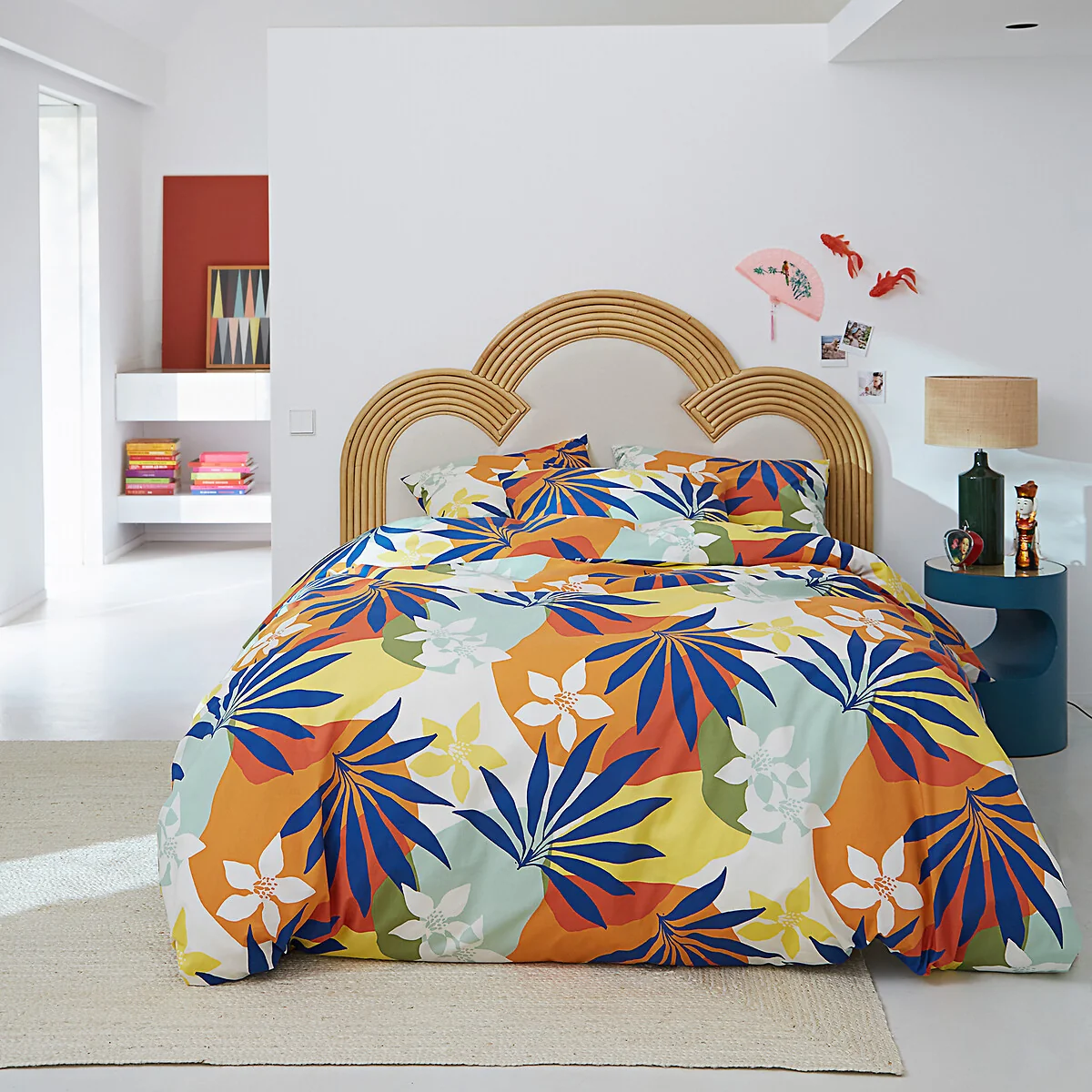Sola Tropical 100% Cotton Percale 200 Thread Count Duvet Cover – image 1
