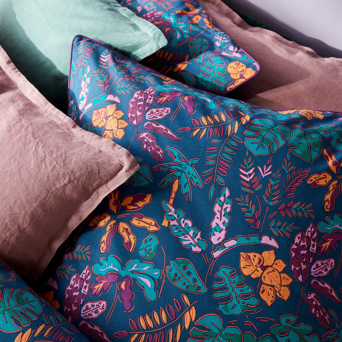 Foliaro Exotic Floral 100% Cotton Duvet Cover – image 3