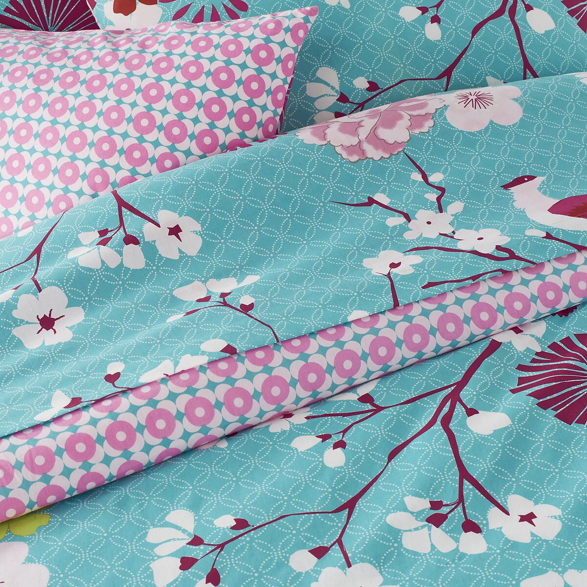 Miss China Floral 100% Cotton Reversible Duvet Cover – image 2