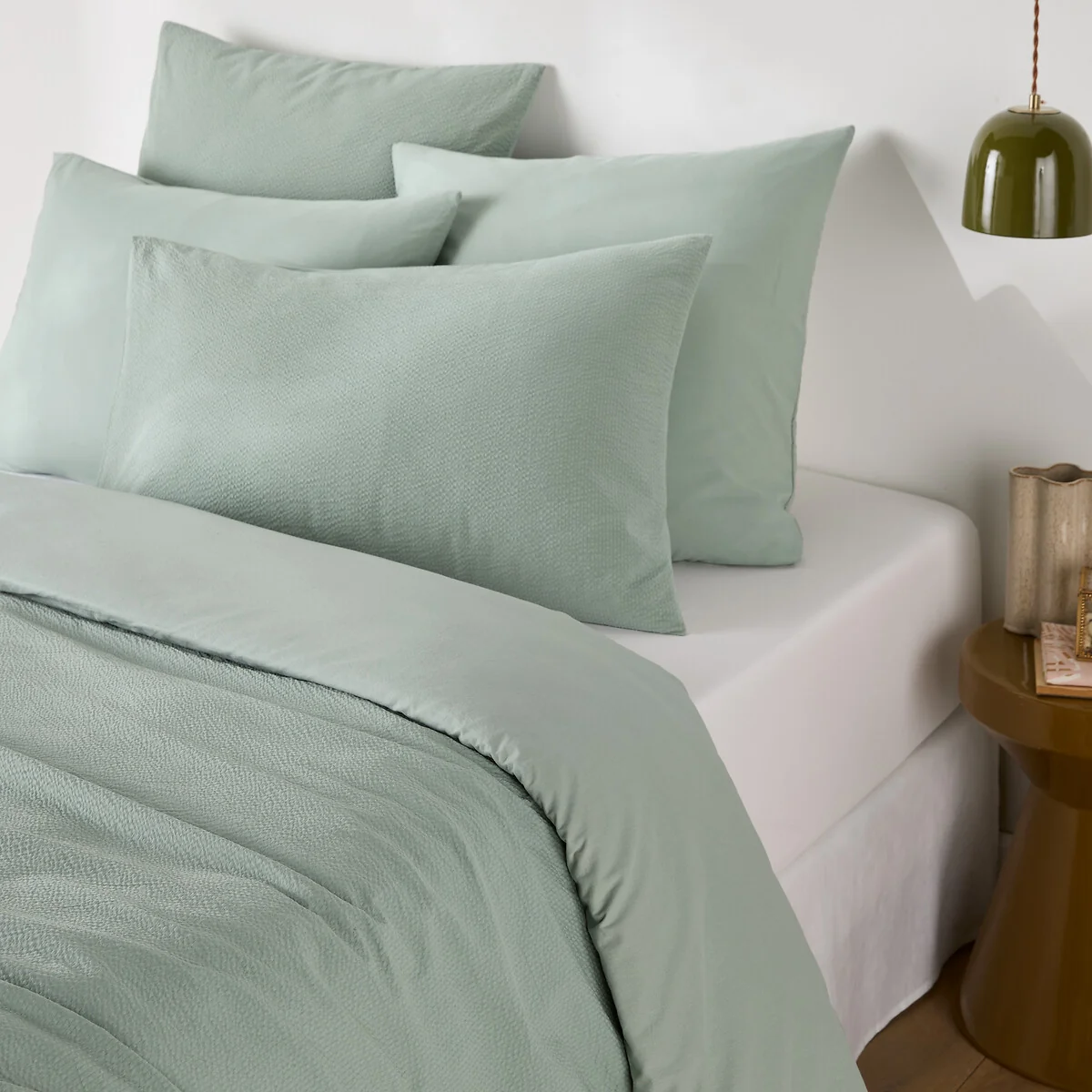 Seersucker Washed Cotton Duvet Cover – image 1