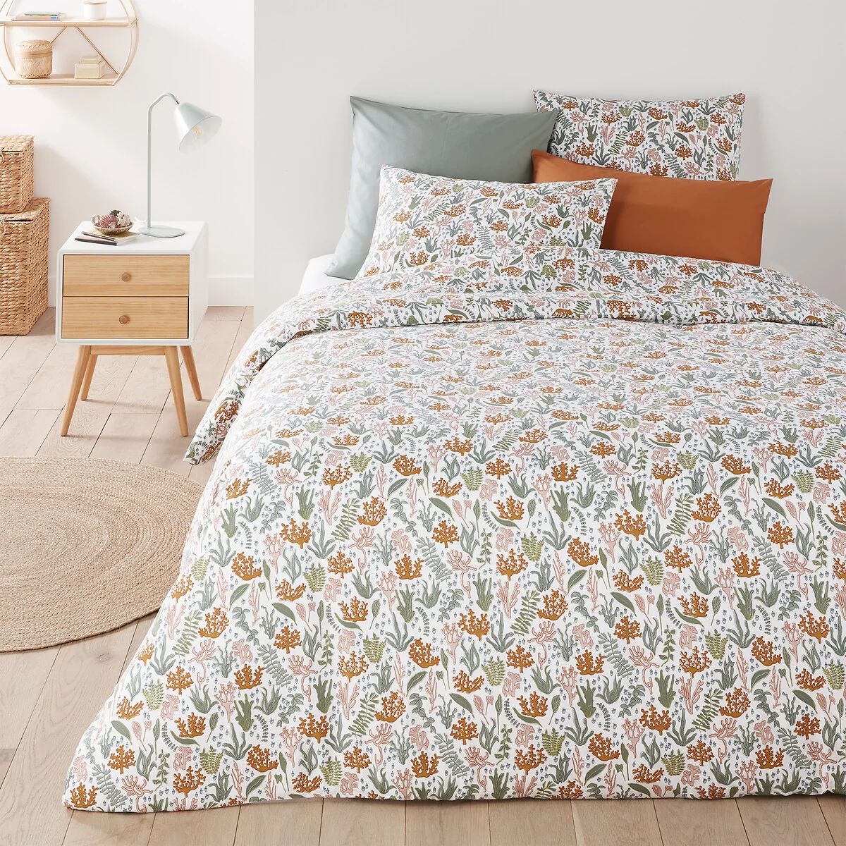 Lara Floral 100% Cotton Duvet Cover – image 1