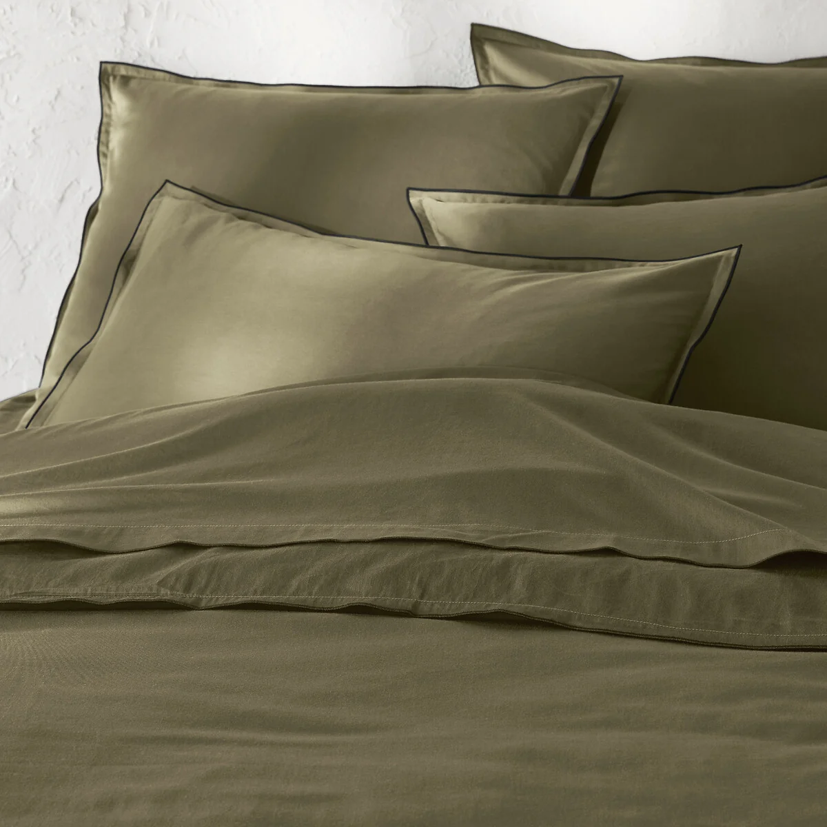 Victor Plain 100% Washed Cotton Satin 300 Thread Count Duvet Cover – image 3