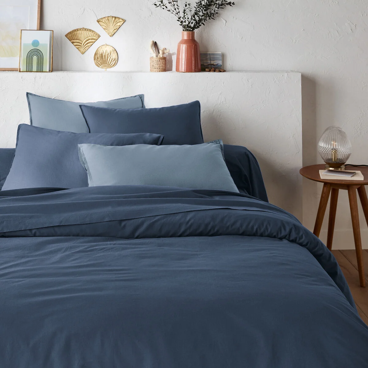 Scenario Plain 100% Washed Cotton Duvet Cover – image 1