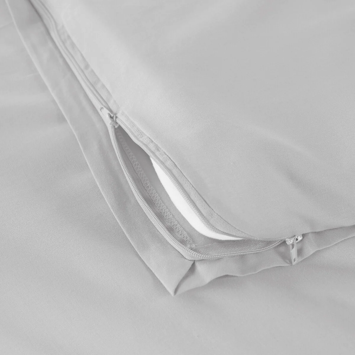 Scénario Plain 100% Cotton Zipped Duvet Cover – image 3