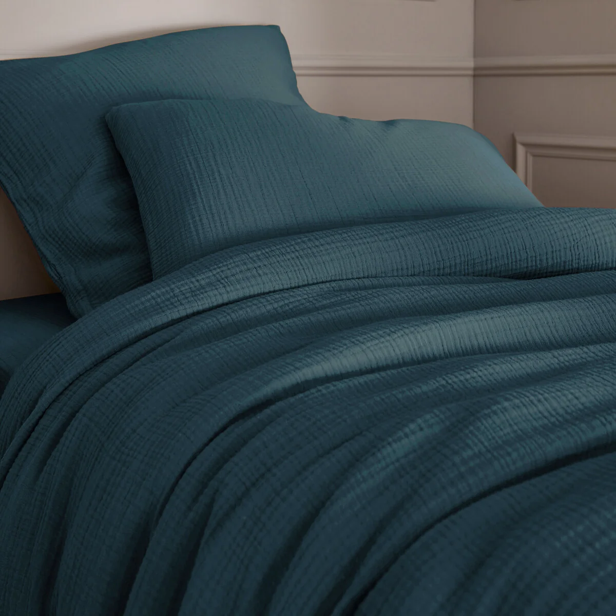 Yafa Organic Cotton Muslin 200 Thread Count Duvet Cover – image 2