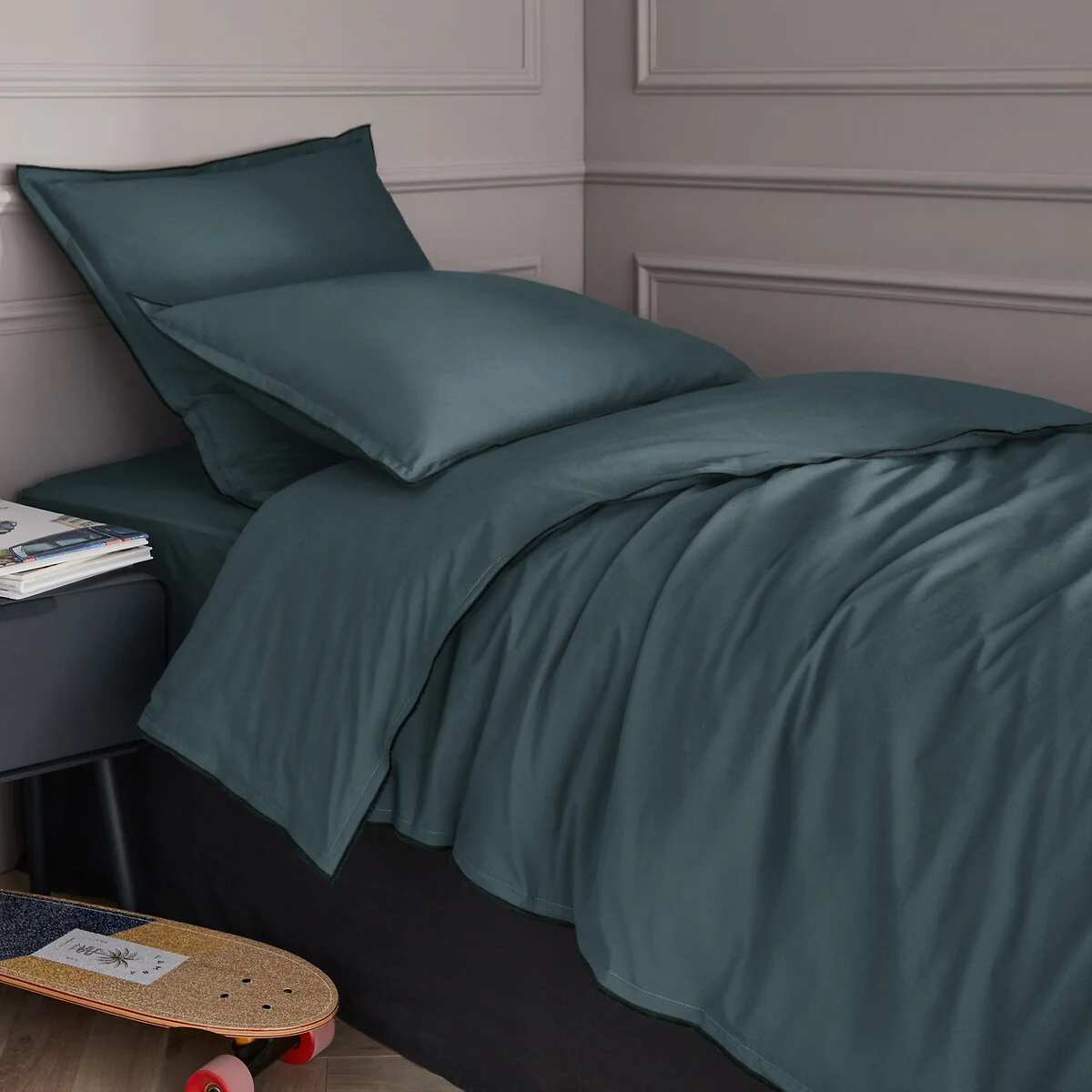100% Organic Cotton Voile 400 Thread Count Duvet Cover – image 1