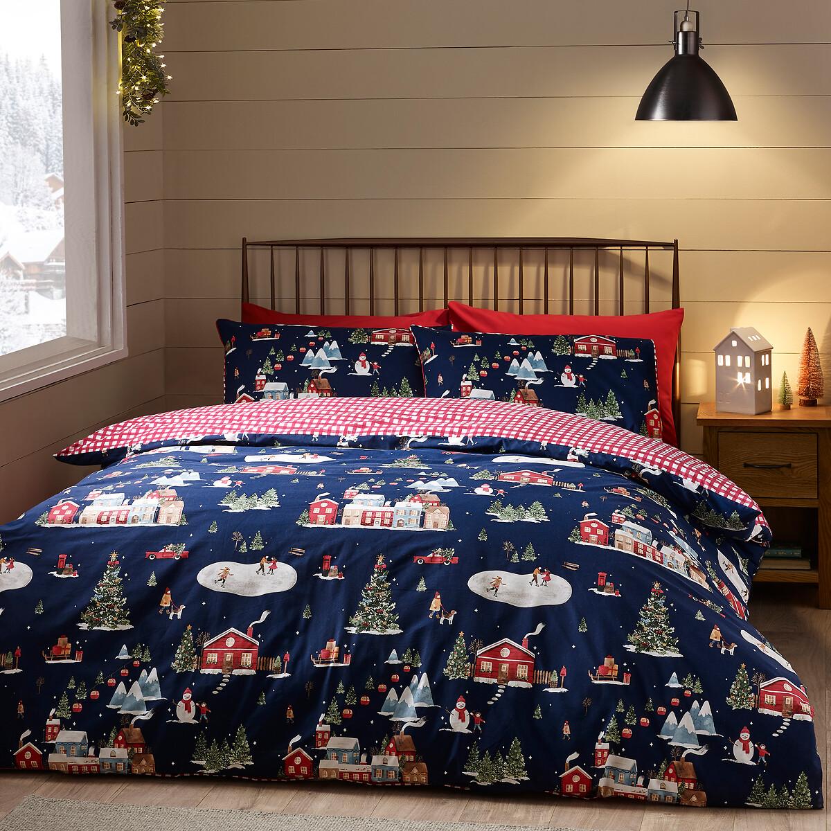 Christmas Ski Village Reversible Duvet Cover Set – image 2