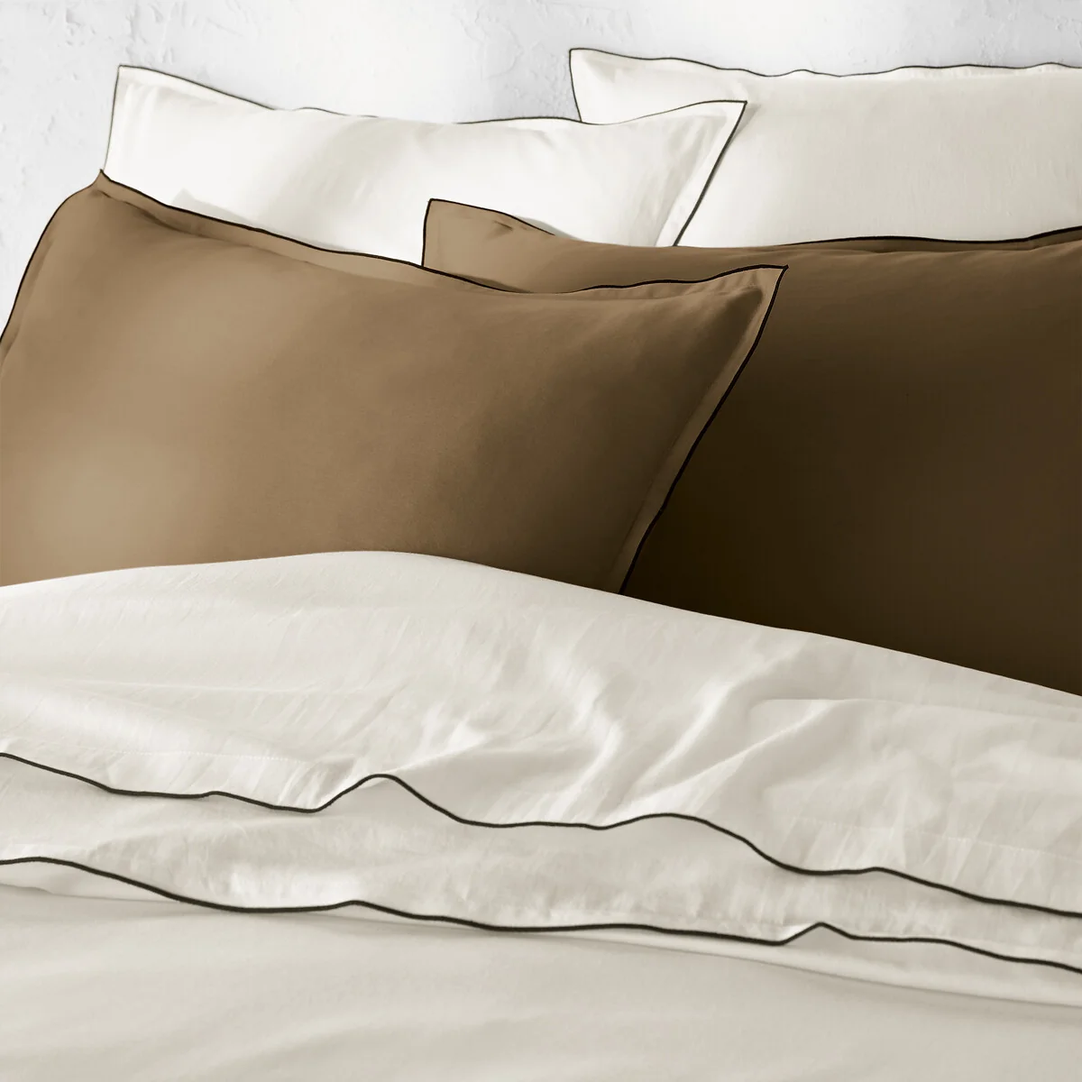 Victor Checkerboard 100% Washed Cotton Satin 300 Thread Count Duvet Cover – image 2