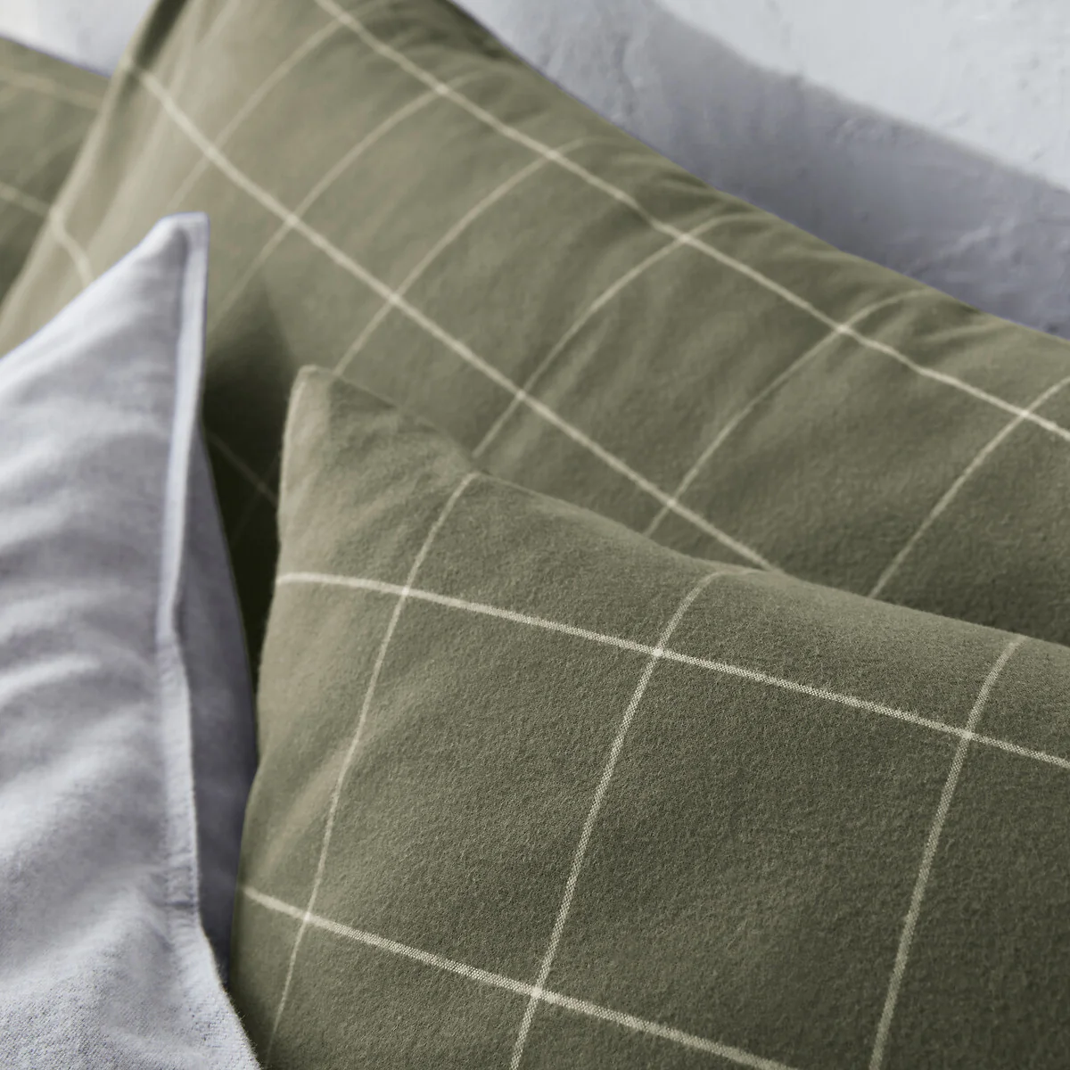 Charlie Khaki Brushed Cotton Duvet Cover – image 3