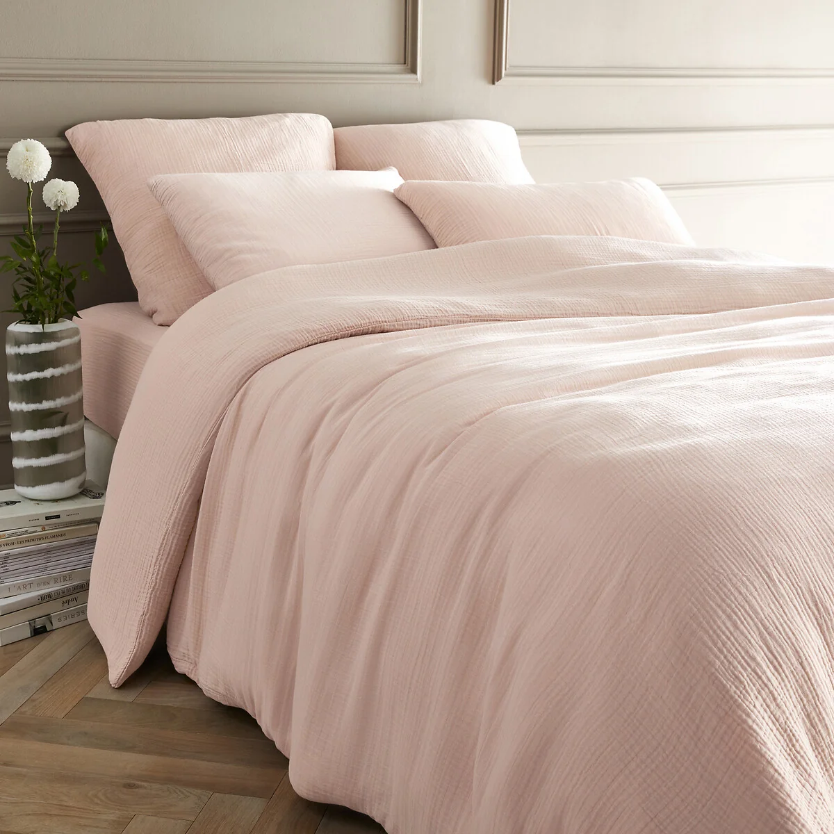 Yafa 100% Organic Cotton Muslin 200 Thread Count Duvet Cover – image 2