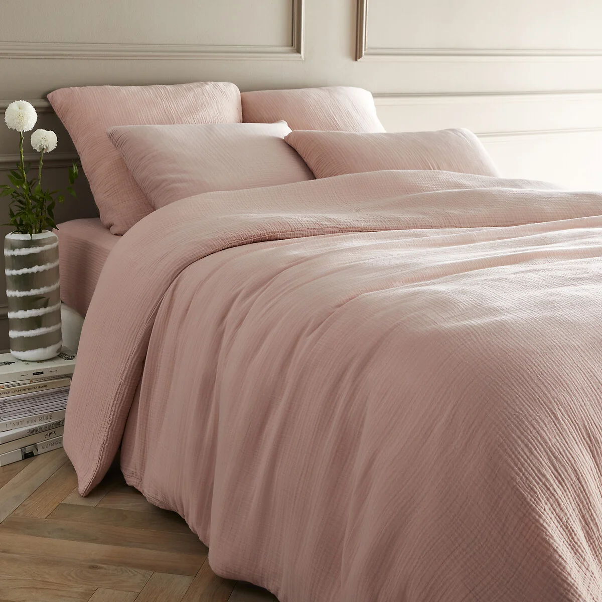 Yafa 100% Organic Cotton Muslin 200 Thread Count Duvet Cover – image 1