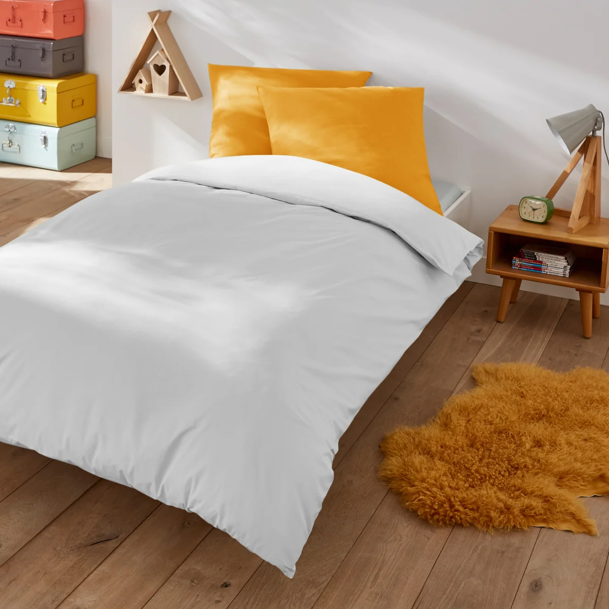 Scenario Plain Polycotton Duvet Cover – image 1