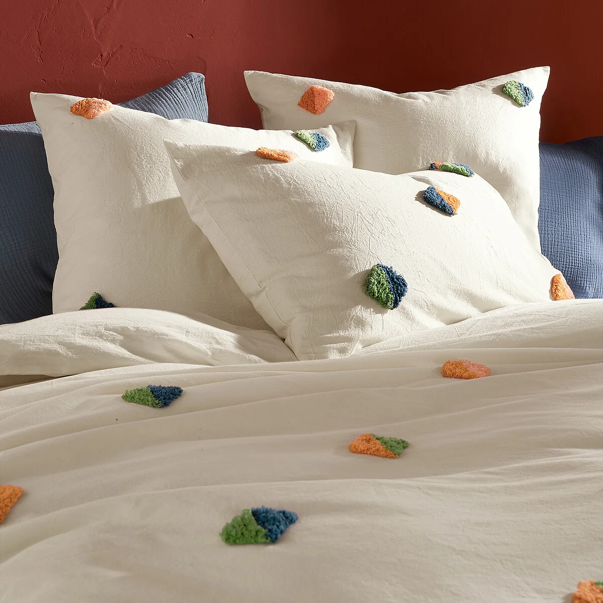 Mentilla Tufted Diamond 100% Cotton Duvet Cover – image 2