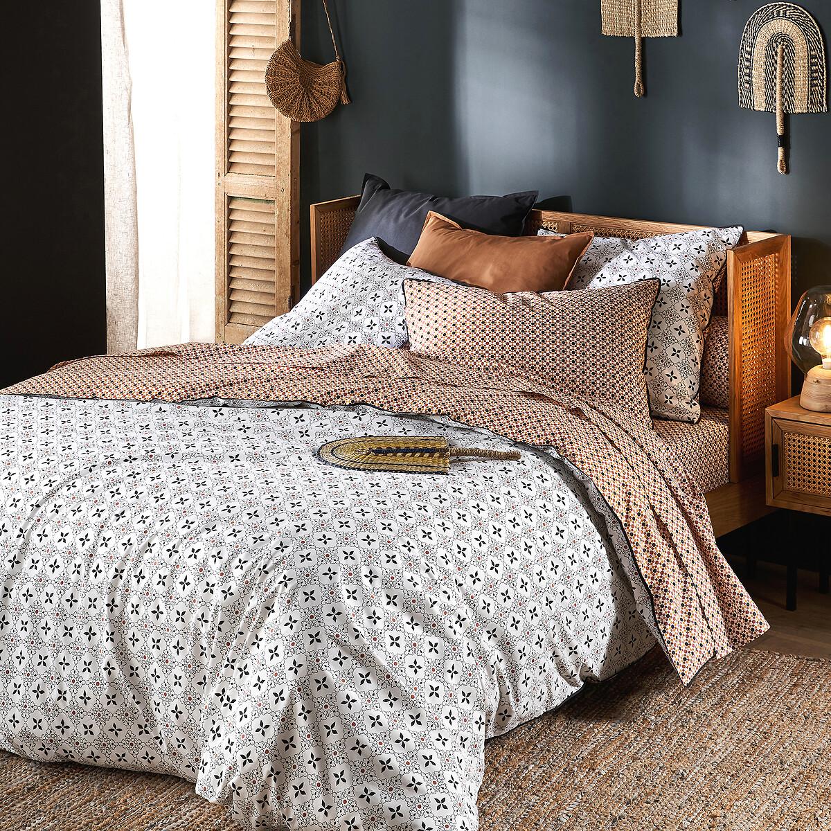 Teyben Tiled Print Geometric 100% Cotton Reversible Duvet Cover – image 2
