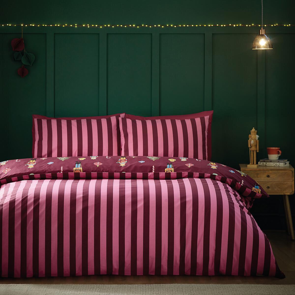 Christmas Nutcracker Stripe Reversible Duvet Cover Set – image 3