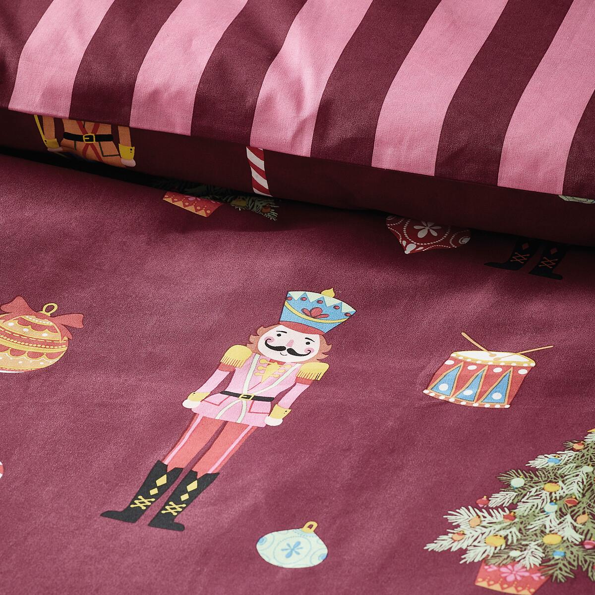 Christmas Nutcracker Stripe Reversible Duvet Cover Set – image 5