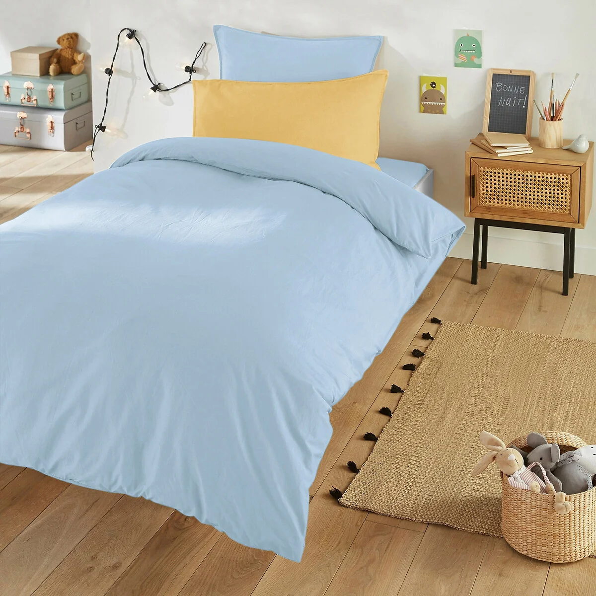 Scenario 100% Washed Cotton Duvet Cover – image 1