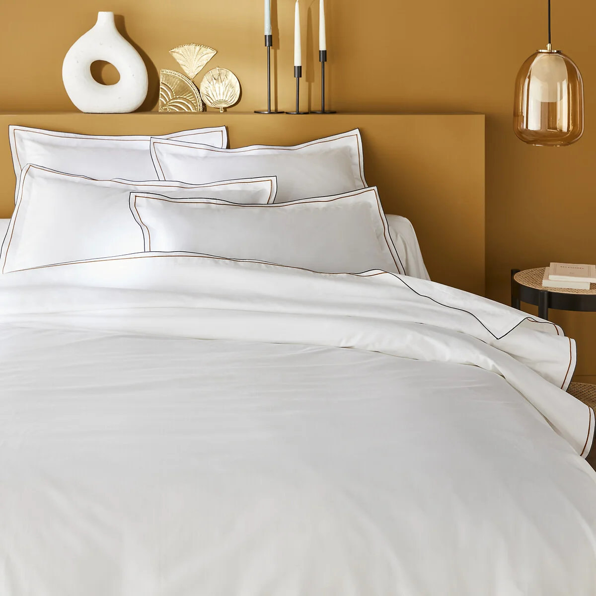 Camila 100% Egyptian Cotton Percale Duvet Cover – image 1