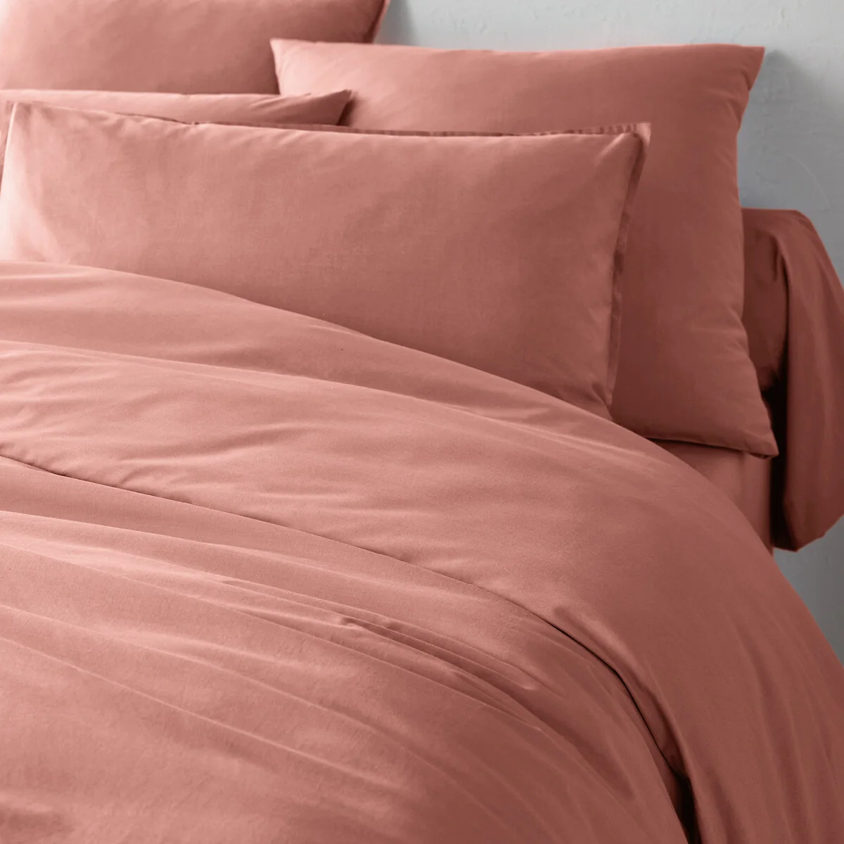 Plain 100% Organic Cotton Percale 200 Thread Count Duvet Cover – image 3