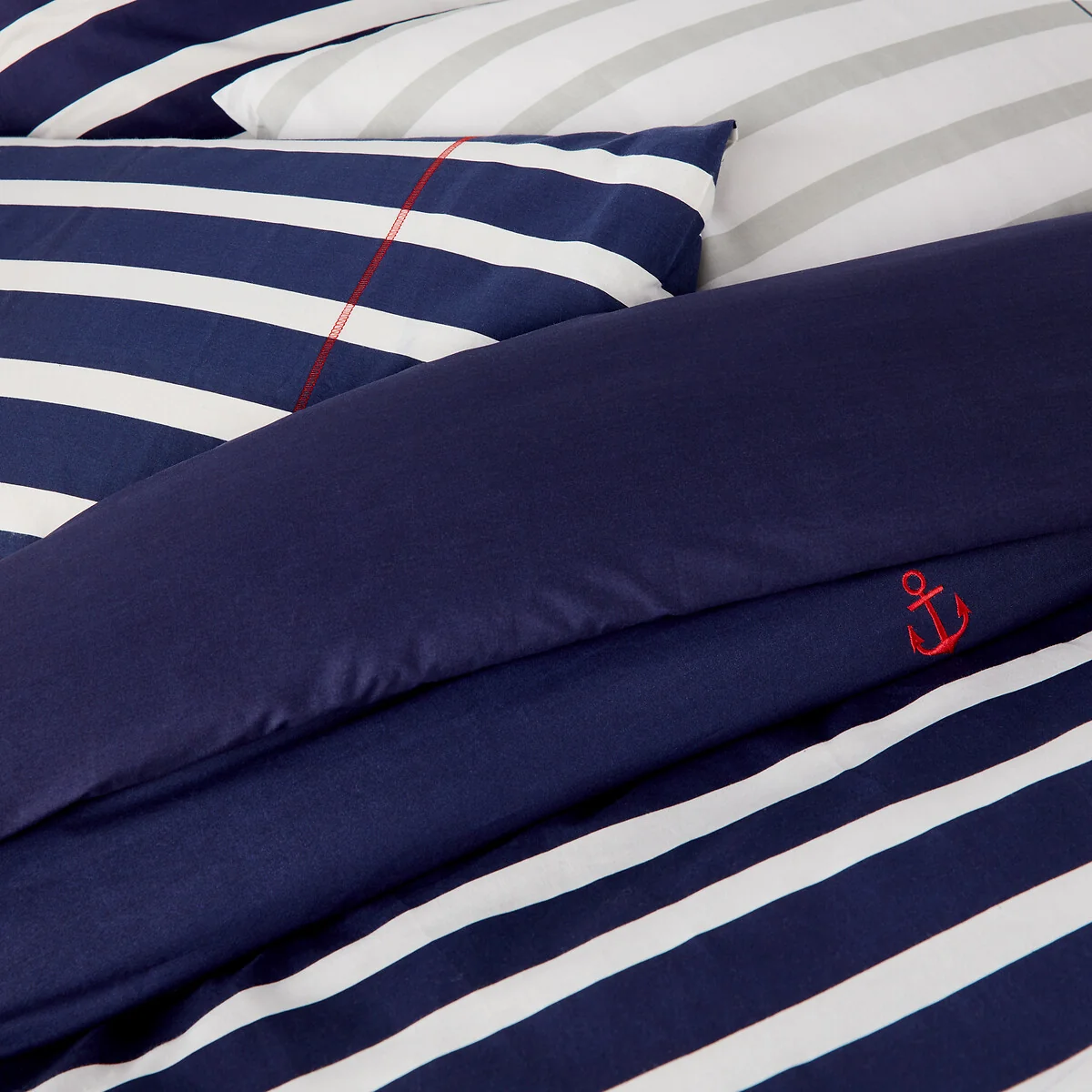 Malo Striped 100% Cotton Duvet Cover – image 2