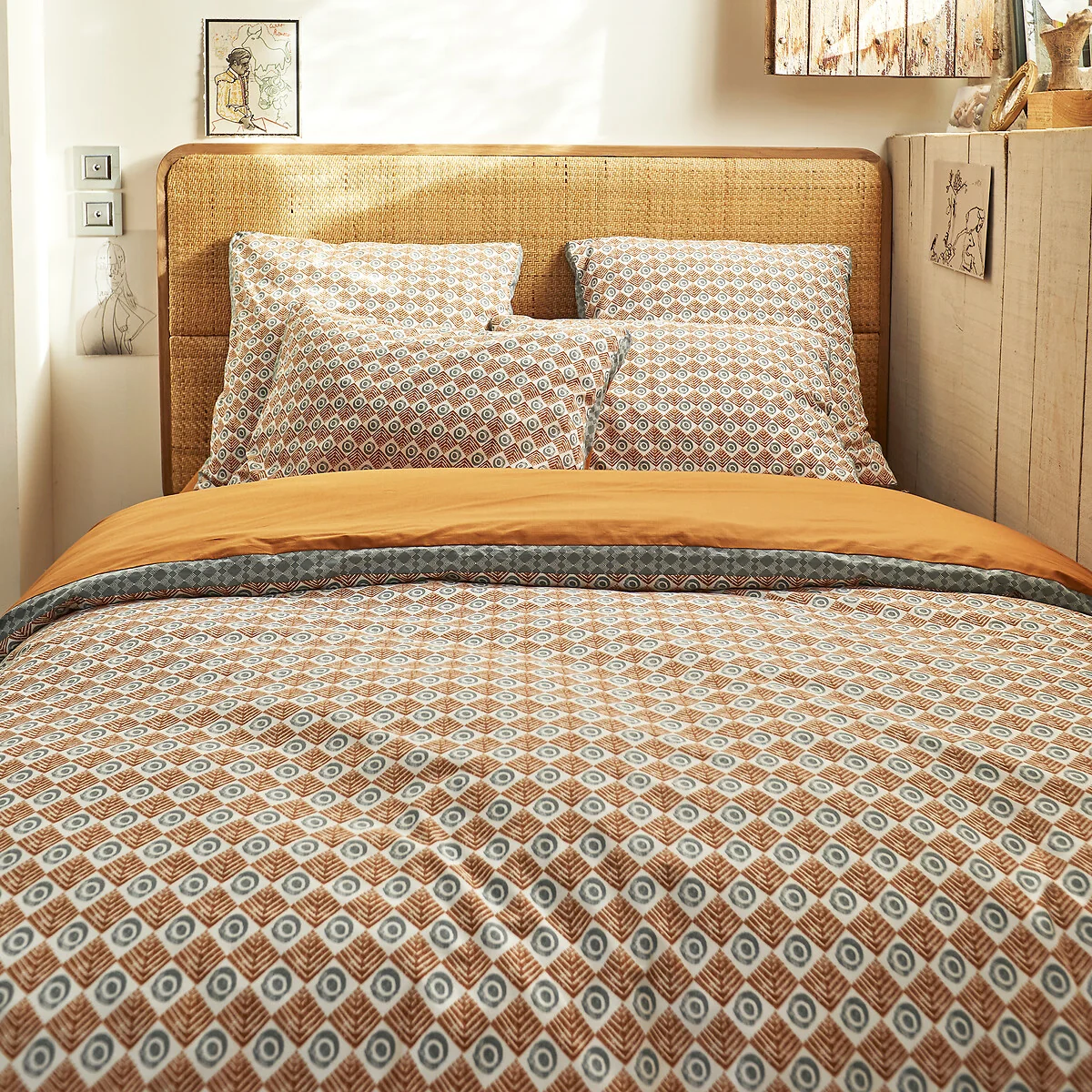 Pessoa Art Deco 100% Cotton Duvet Cover – image 1