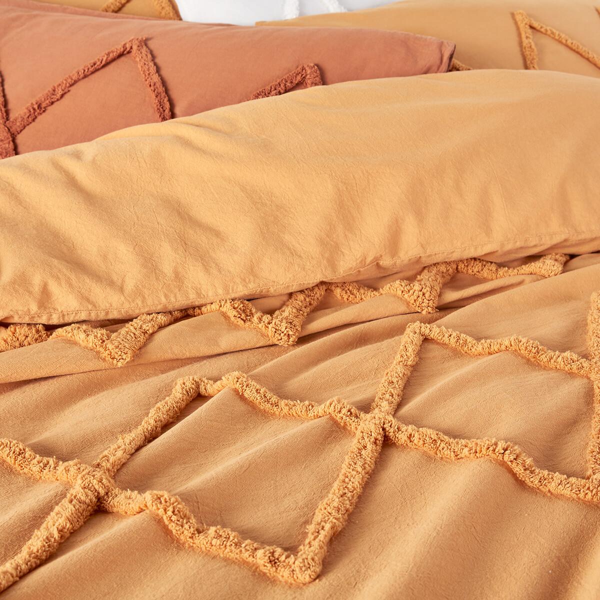 Assa Ochre Tufted Cotton Duvet Cover – image 2