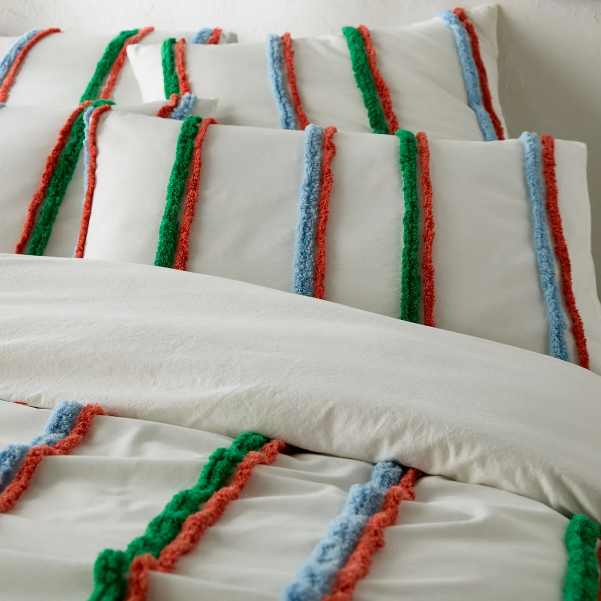 Neil Striped Tufted 100% Cotton Duvet Cover – image 2