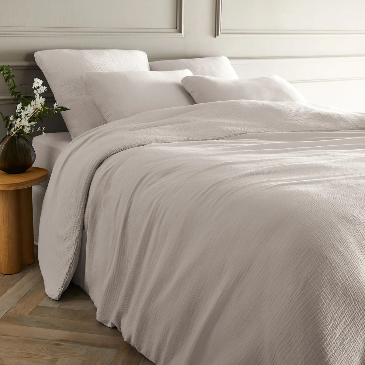 Yafa 100% Organic Cotton Muslin 200 Thread Count Duvet Cover – image 1