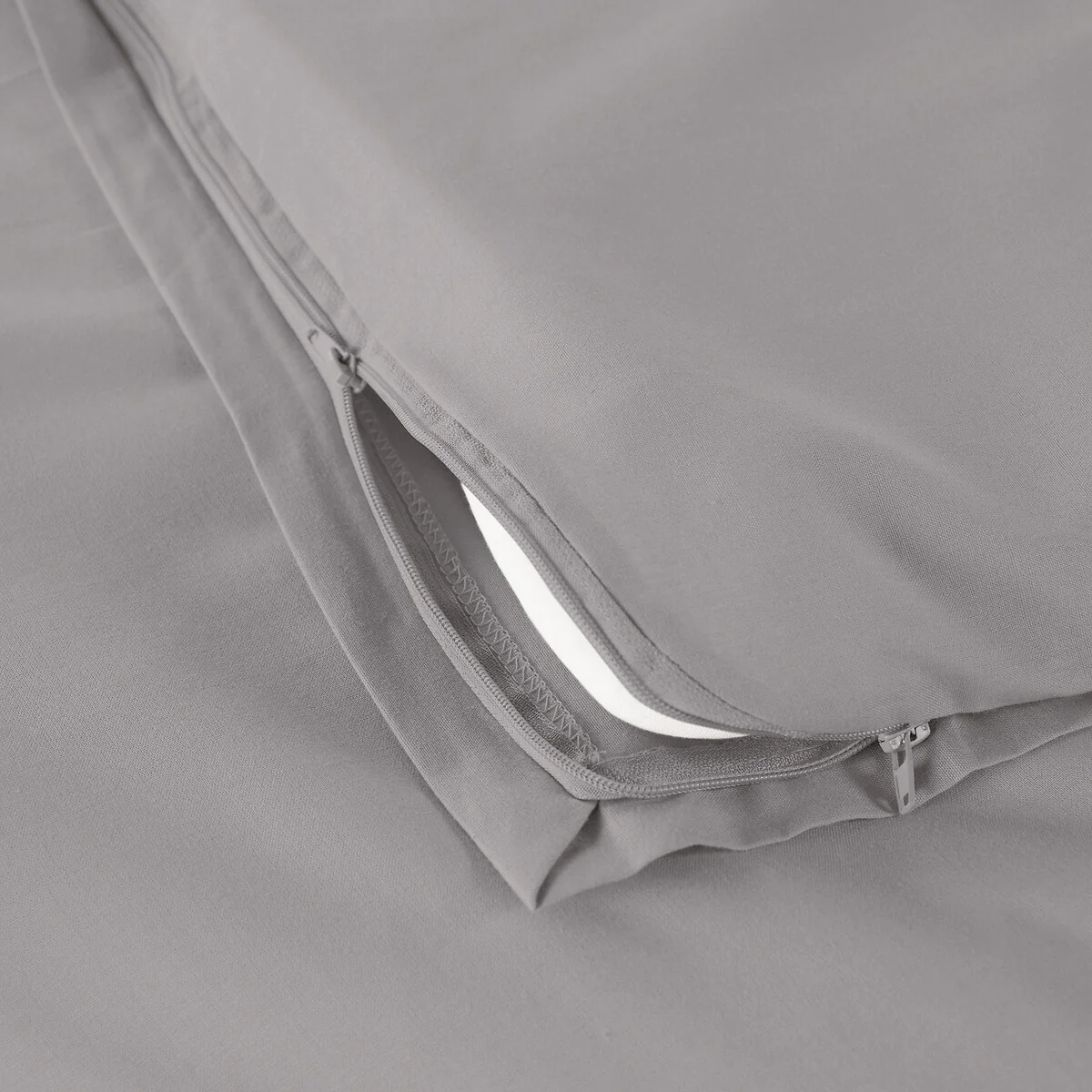 Scénario Plain 100% Cotton Zipped Duvet Cover – image 3