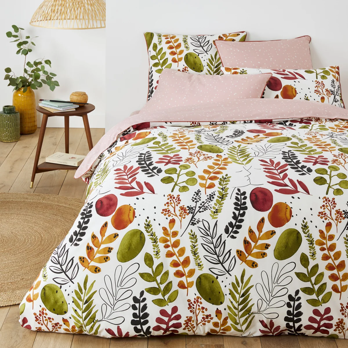 Palm Spring Floral 100% Cotton Percale 200 Thread Count Duvet Cover – image 2