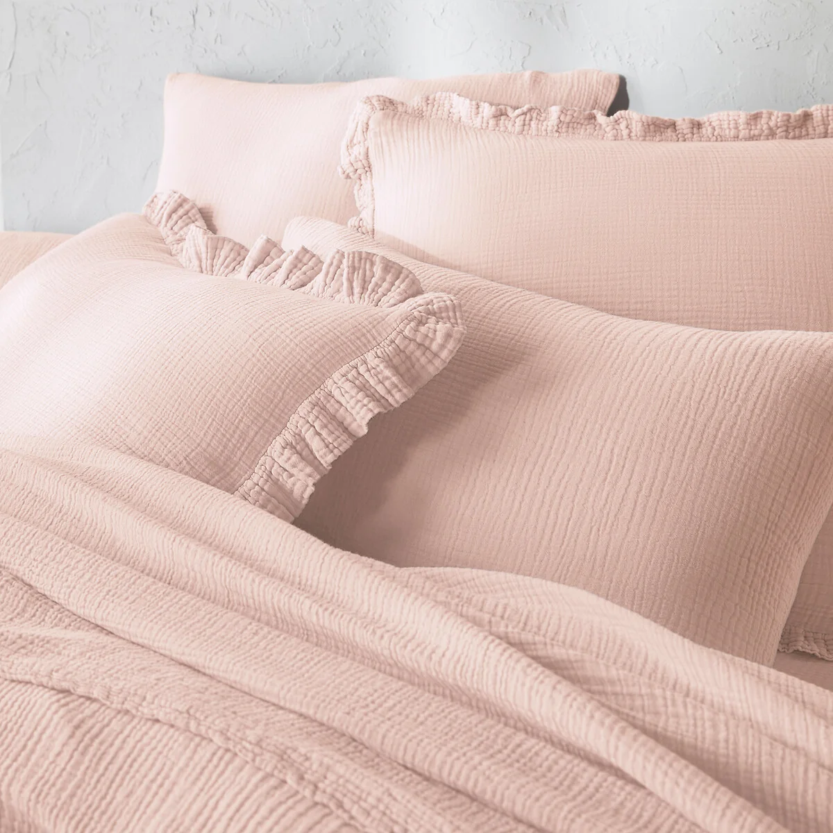 Kumla Plain 100% Cotton Muslin Duvet Cover – image 2