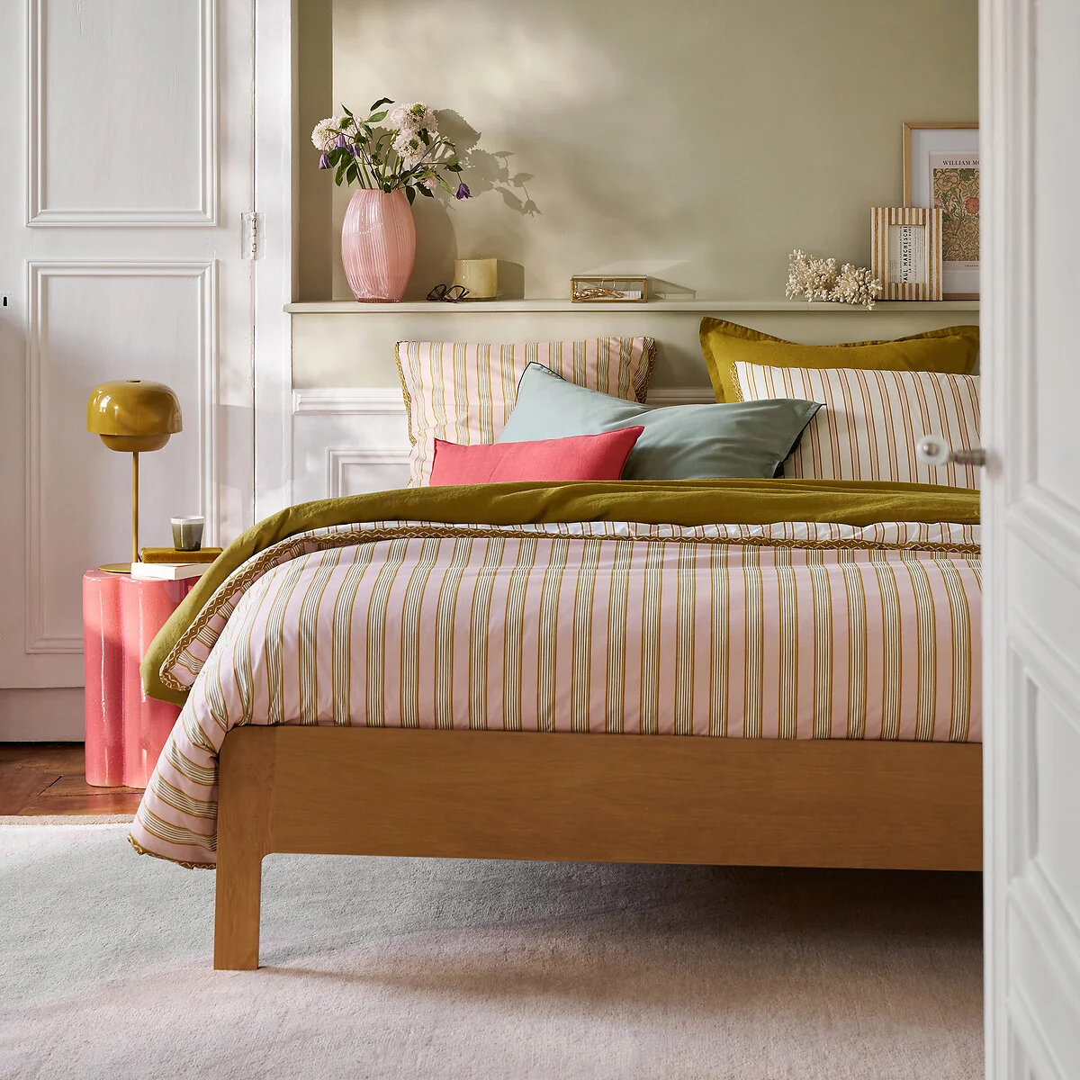 Alison Striped Cotton Percale Duvet Cover – image 2