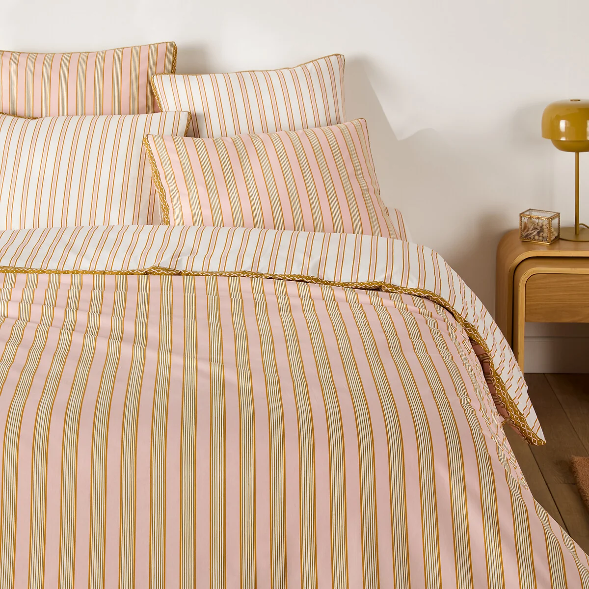 Alison Striped Cotton Percale Duvet Cover – image 3
