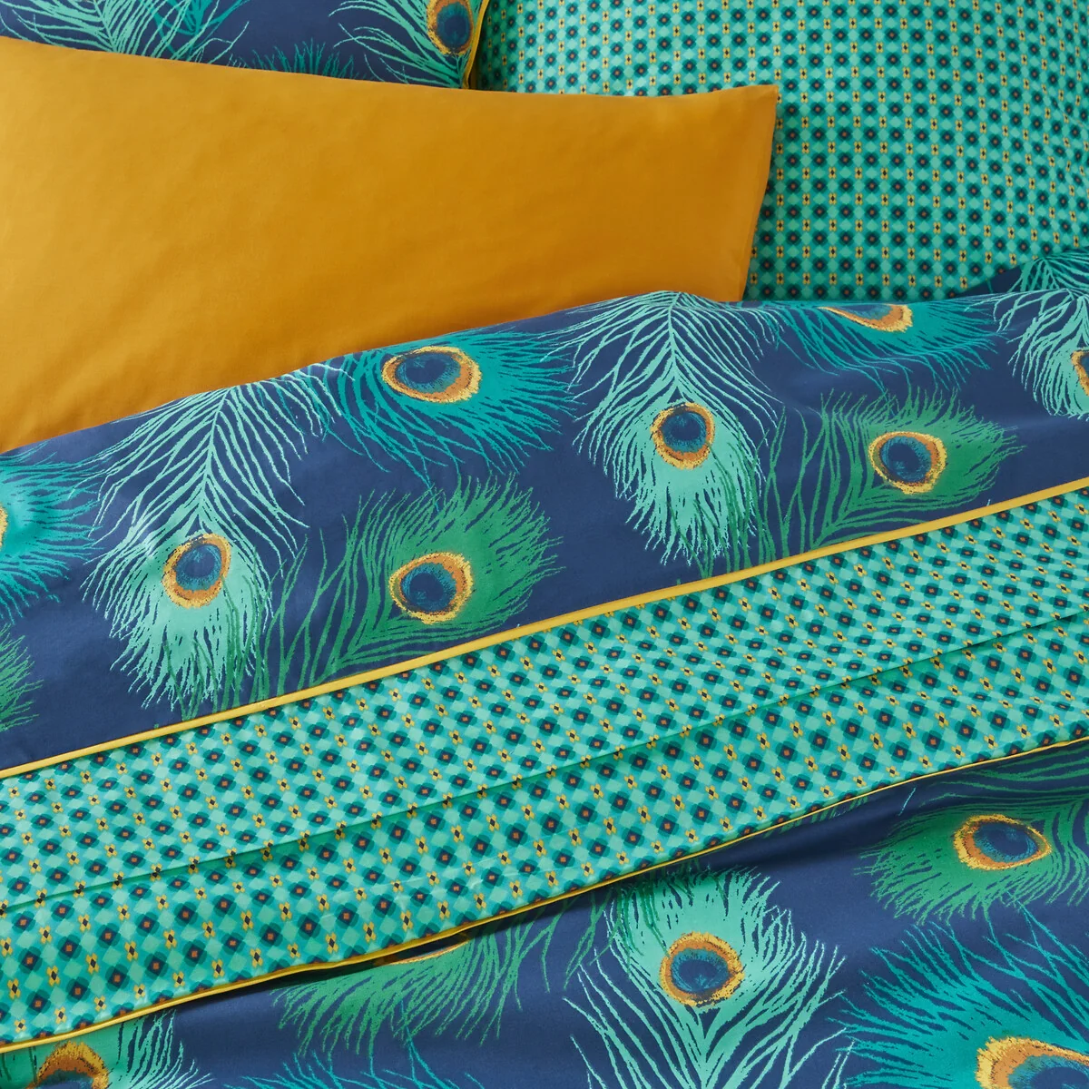 Shakhra 100% Cotton Percale 180 Thread Count Duvet Cover – image 2