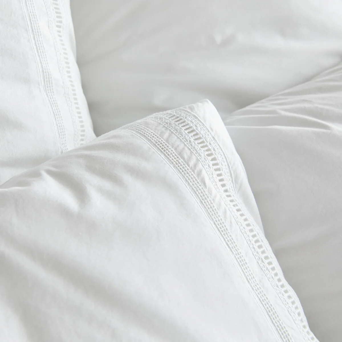 Florentina Embroidered 100% Cotton Percale Duvet Cover – image 4